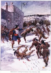 Maisonneuve deckt den Rückzug seiner Anhänger 1644, ca. 1920